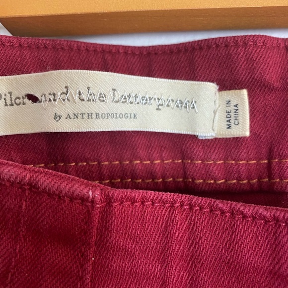 Anthropologie red high rise skinny pants - Picture 4 of 6